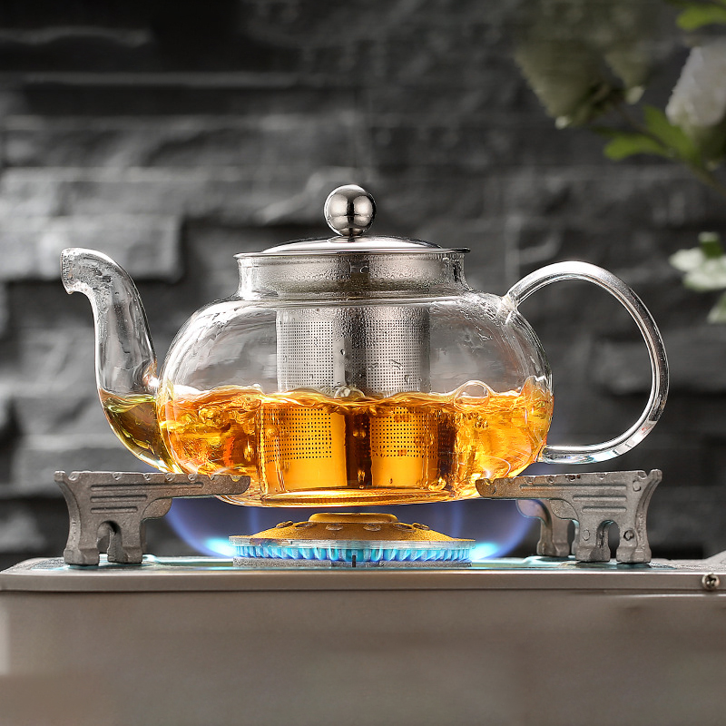 Nettle Leaf Tea - 600/800 ミリリットル耐熱ガラスのティーポットの花茶セットやかんコーヒー茶ポット、スプーンセットステンレス鋼ストレーナーティーポット