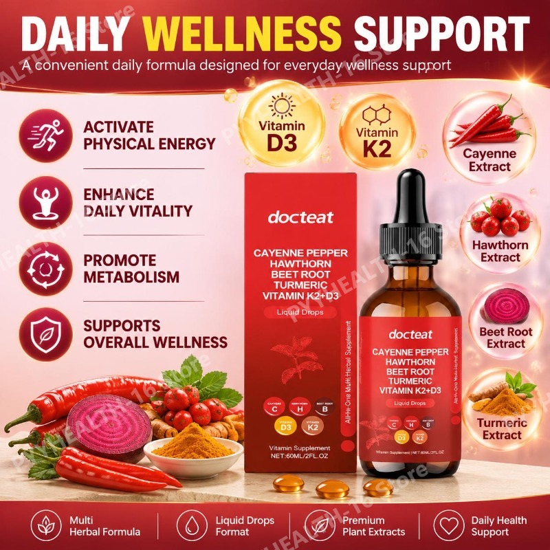 ドクテット ビタミンK2+D3 液体ドロップス カイエンペッ - Herbal Wellness Formula のレビューと価格