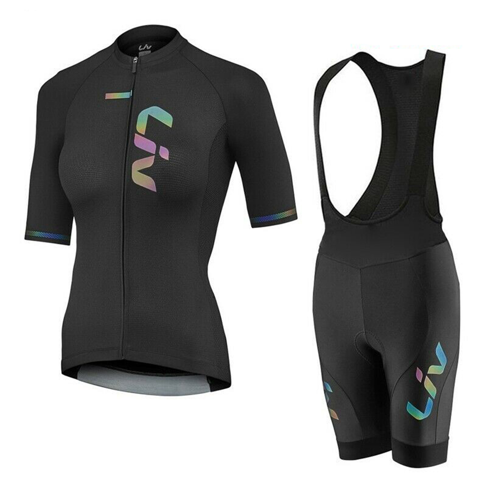 Liv-女性用サイクリングジャージとよだれかけショーツ,半袖 - Wellness X のレビューと価格